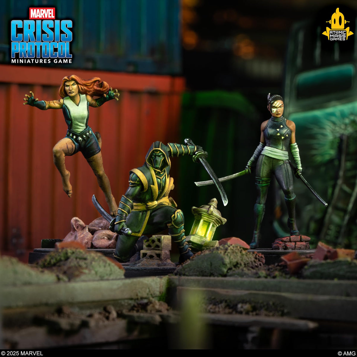 Asmodee Marvel Crisis Protocol Tigra miniature for ferocious feline agility.