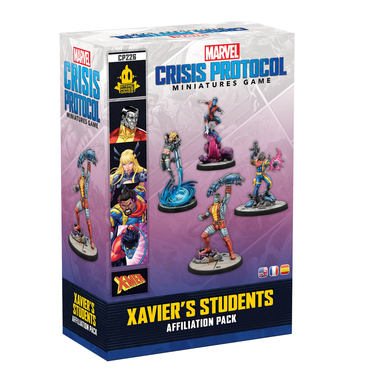 Asmodee Marvel Crisis Protocol Xavier's Students Affiliation Pack box, complete expansion for growing your X-Men roster.