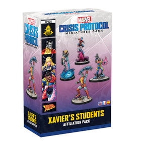 Asmodee Marvel Crisis Protocol Xavier's Students Affiliation Pack box, complete expansion for growing your X-Men roster.