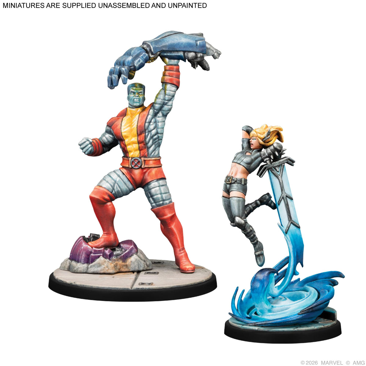 Asmodee Marvel Crisis Protocol Magik miniature with arcane aura for narrative missions.