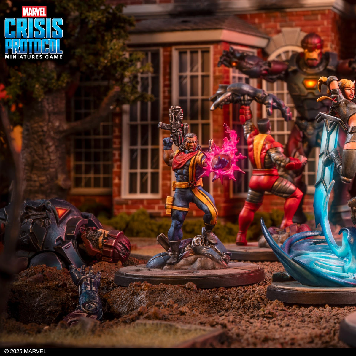 Asmodee Marvel Crisis Protocol Nightcrawler miniature in agile stance for quick flank maneuvers.