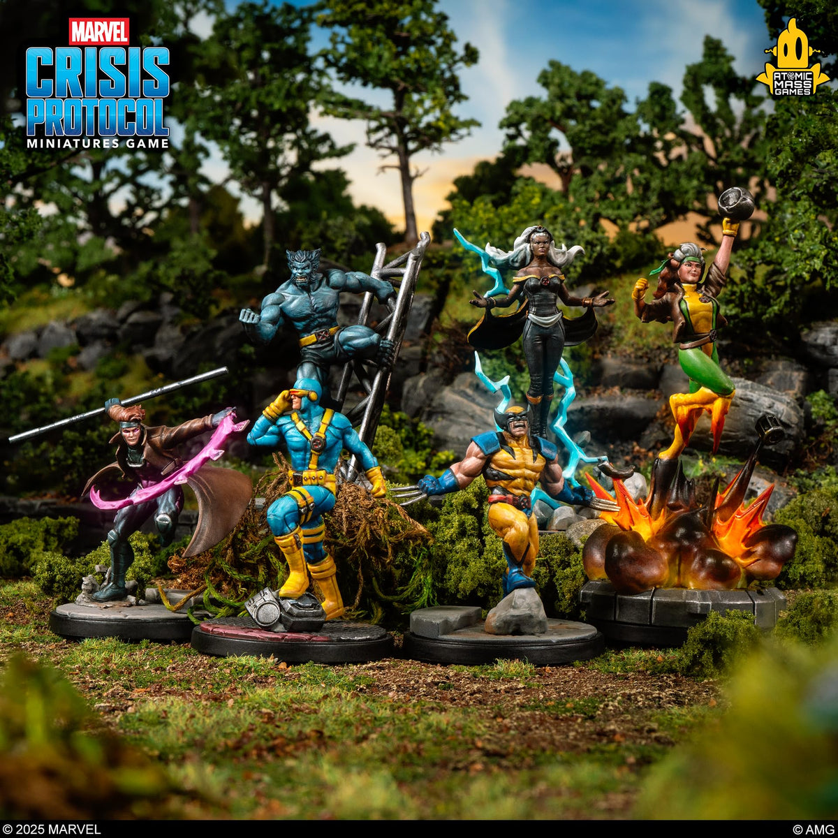 Asmodee Marvel Crisis Protocol X-Men Starter Set Cards for quick reference and strategy.