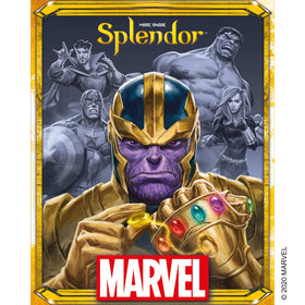 Asmodee Marvel Splendor balance tiles help plan strategic resource use.