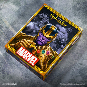 Asmodee Marvel Splendor hero cards showcase iconic characters for exciting combos.