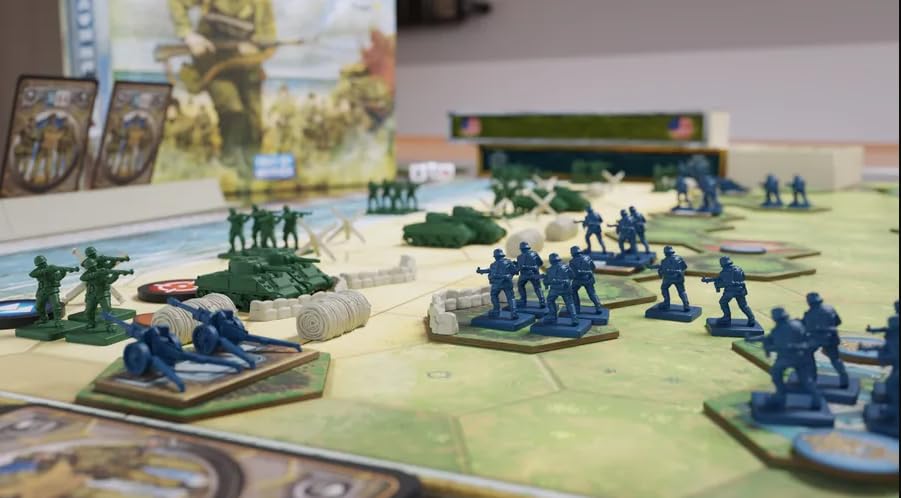 Asmodee Memoir '44 redesigned miniatures with detailed features during play sessions