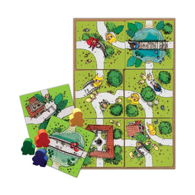 Asmodee My First Carcassonne family fun session encourages friendly tile placement.