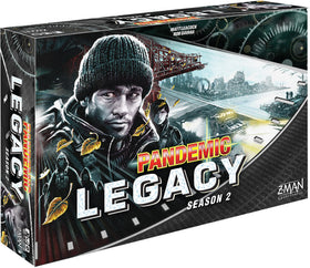 Asmodee Pandemic Legacy Season 2 black box, sleek storage for a new campaign.
