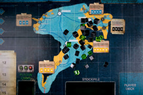 Asmodee Pandemic Legacy Season 2 player pieces show cooperative turn-based gameplay.