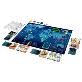 Asmodee Pandemic On the Brink Bio-Terrorist figure adds covert influence.