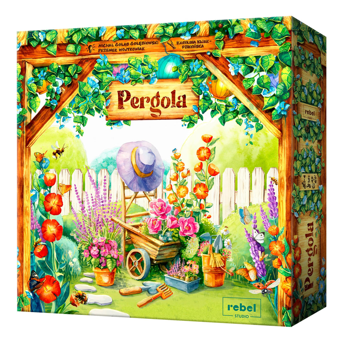 Asmodee Pergola cover art with a serene garden scene, ideal for family game nights.
