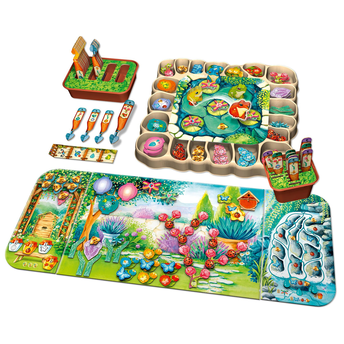 Asmodee Pergola tiles and board close-up highlighting tile placement and layout strategy.