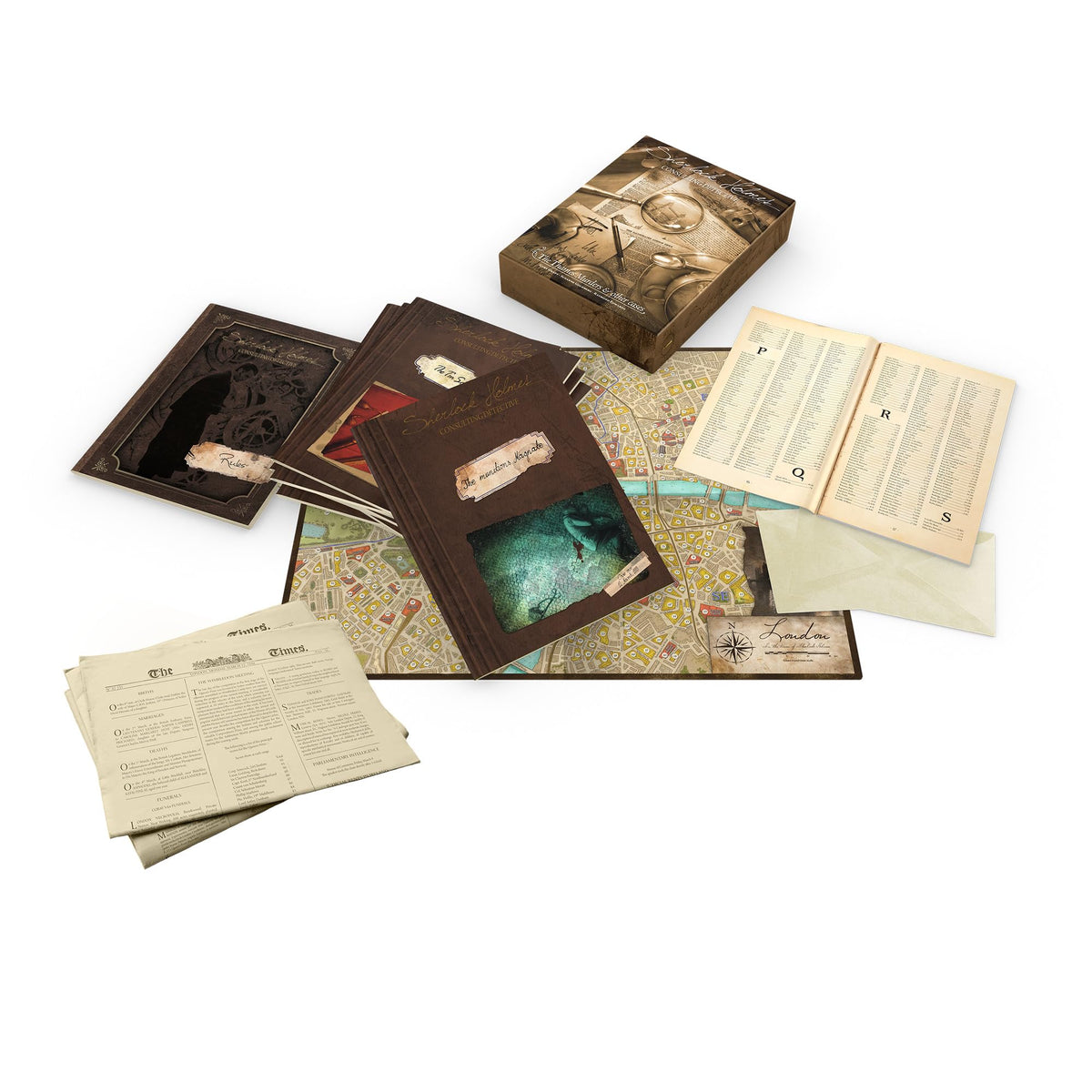 Asmodee Sherlock Holmes box art signals a standalone, revised collection for mystery lovers.