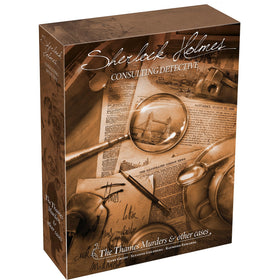Asmodee Sherlock Holmes Consulting Detective cover art evokes Victorian mystery, ideal for starting a night of intrigue.