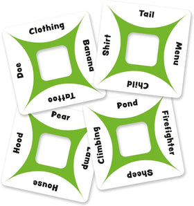 Asmodee So Clover! player boards with keywords showing how clues connect