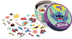 Asmodee Spot It! Disney Stitch game modes highlight quick rounds.