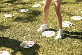 Asmodee Spot It! Giant supports ages six and up for fast, friendly competition.