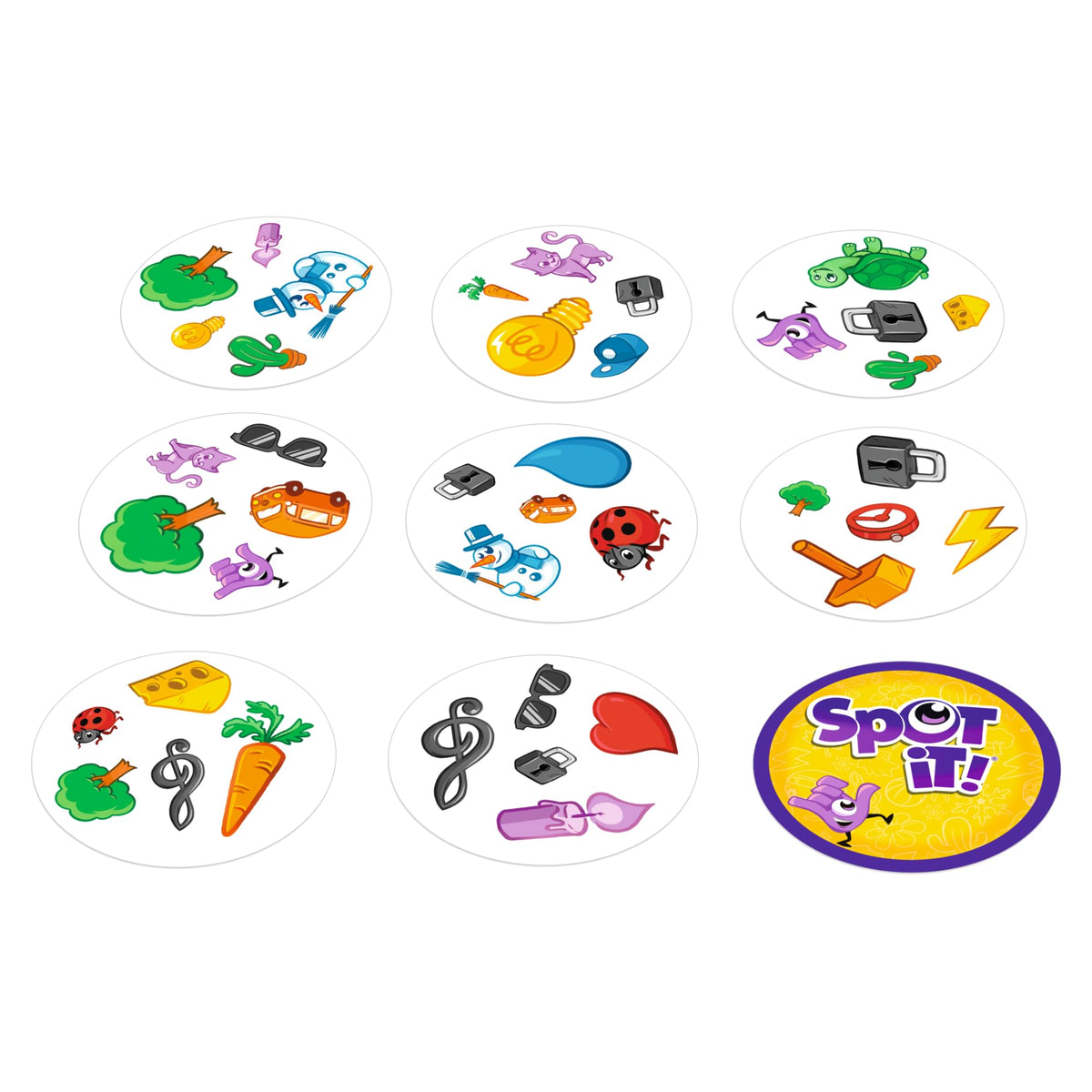 Asmodee Spot It! Giant showcases fast-paced matching for all ages in a family setting.