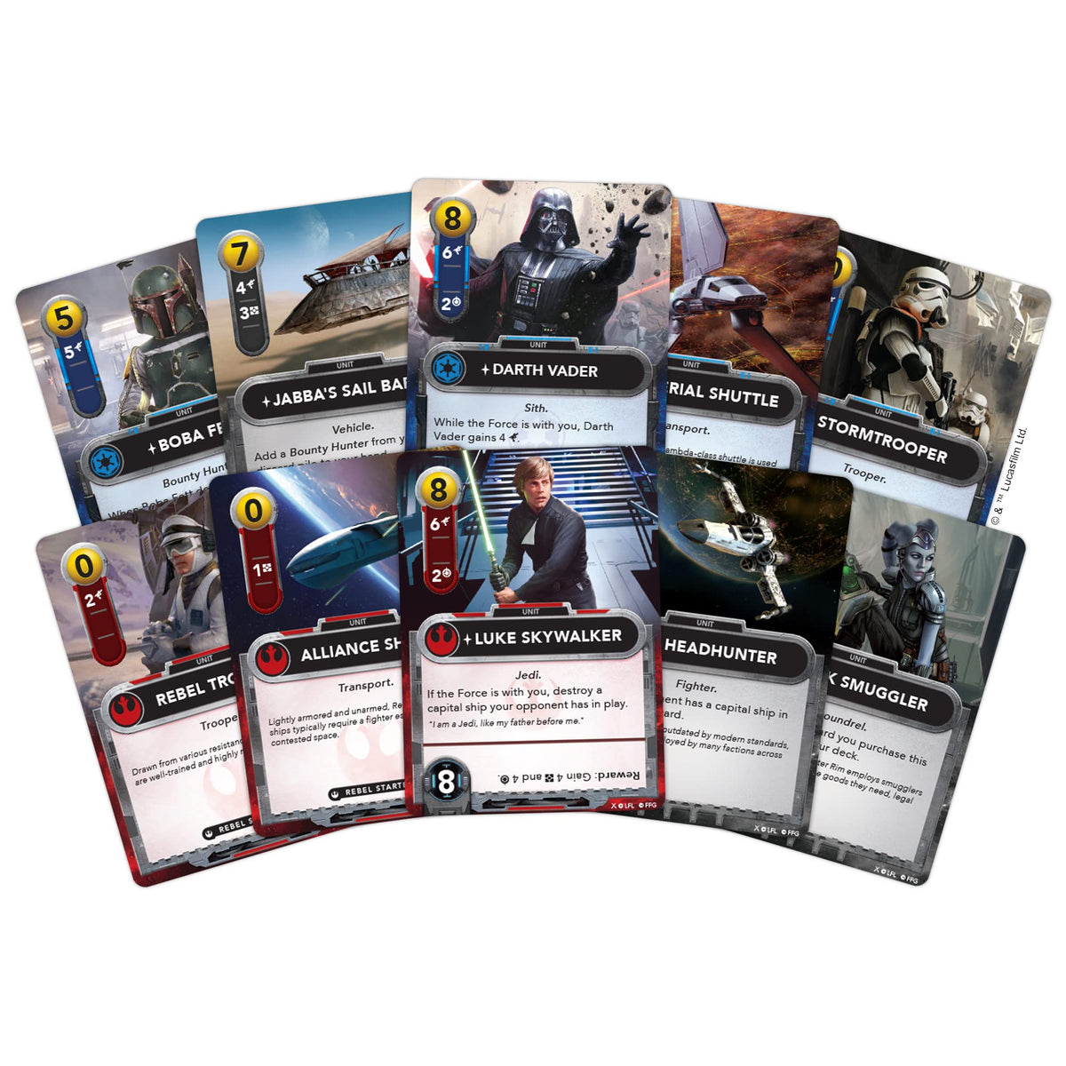 Asmodee Star Wars Deckbuilding Game base-destruction moment signals the win condition.