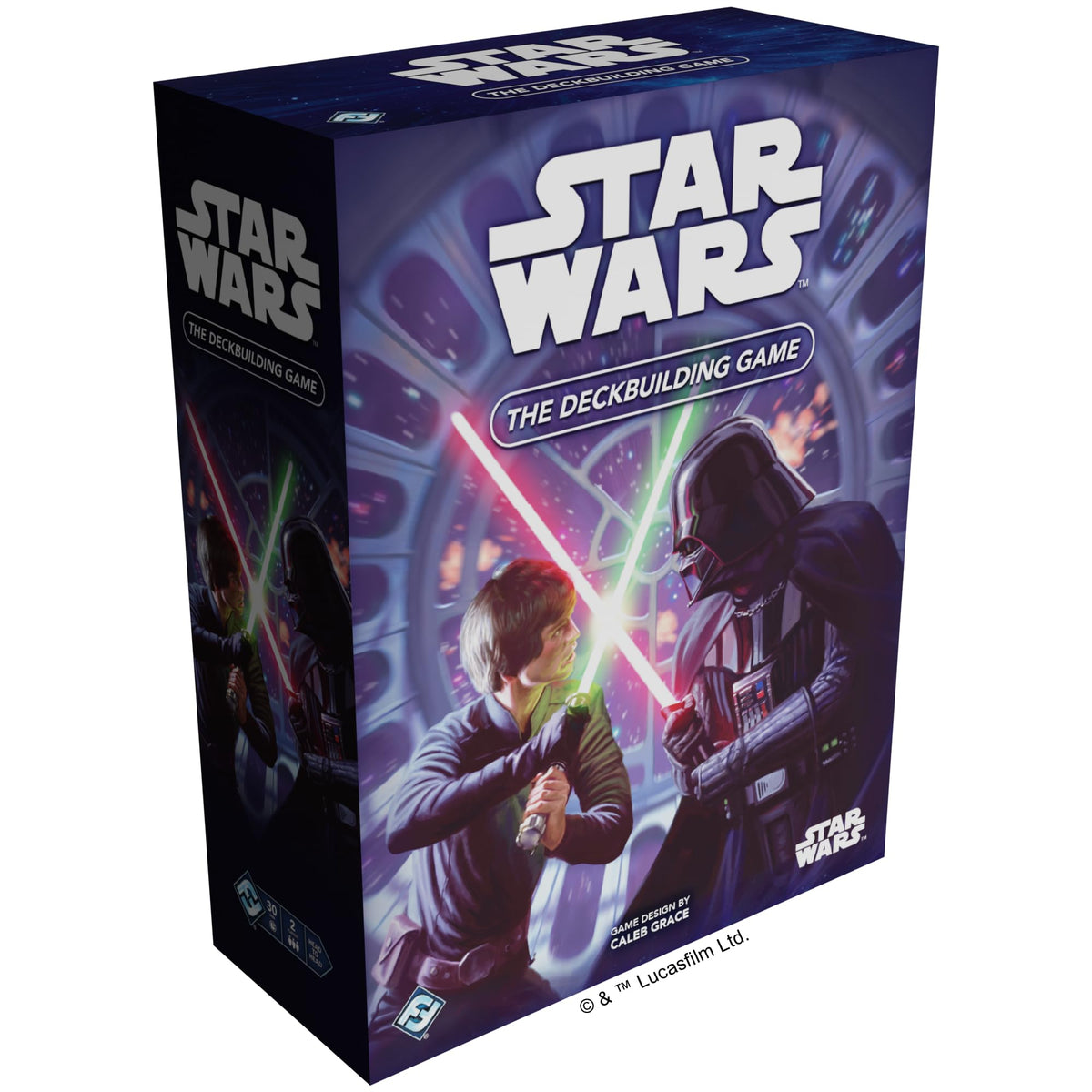 Asmodee Star Wars Deckbuilding Game play scene highlights head-to-head strategy.