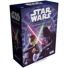 Asmodee Star Wars Deckbuilding Game play scene highlights head-to-head strategy.