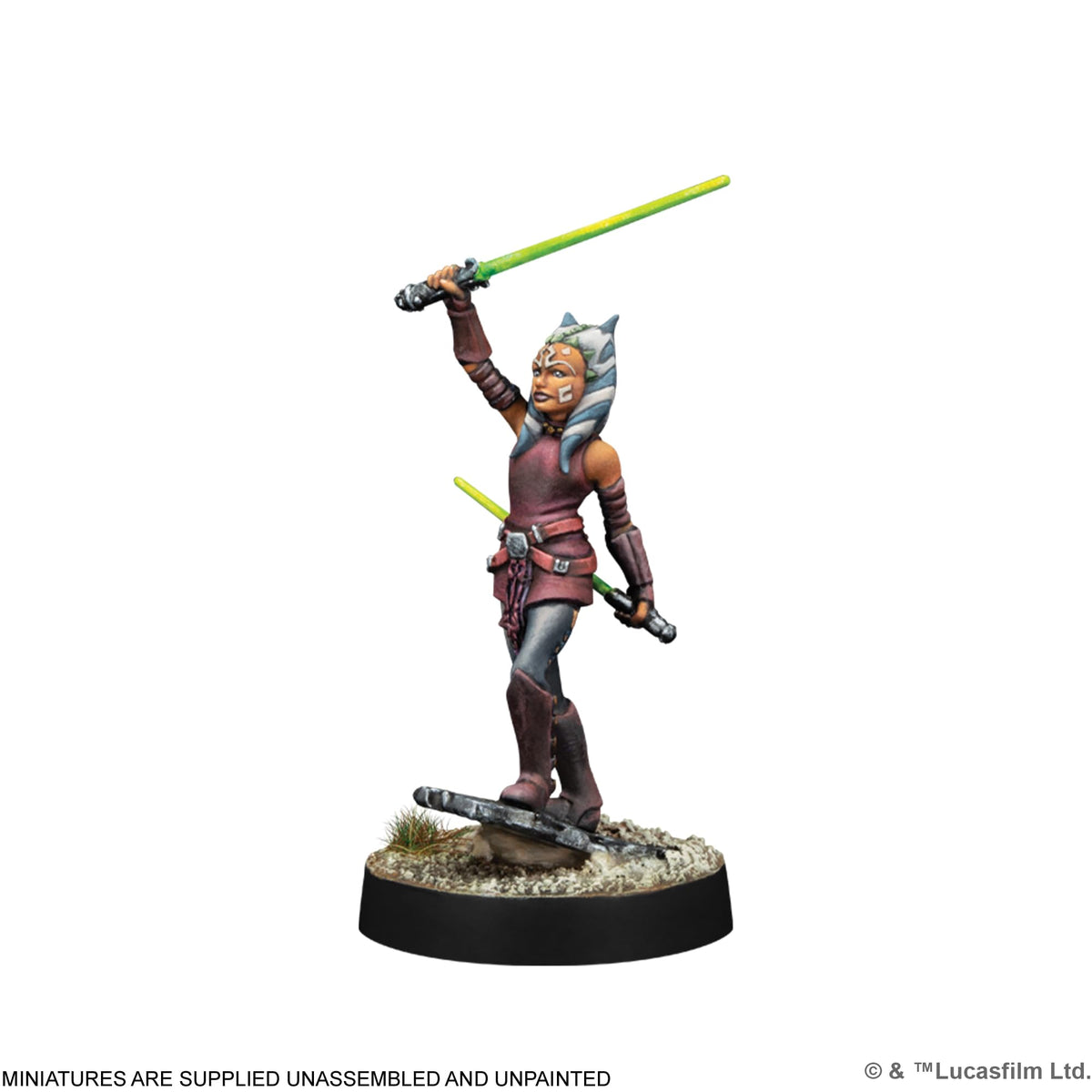 Asmodee Star Wars Legion Ahsoka Padawan image, keen pose highlights apprentice-led combat dynamic.