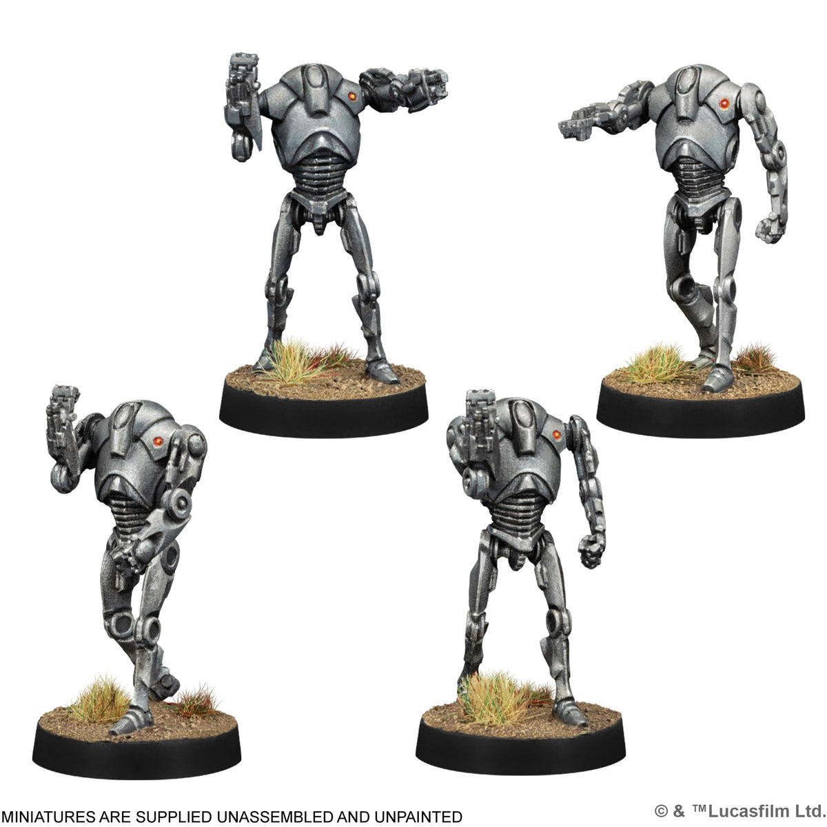 Highly detailed B2 droid figures ideal for hobby painting and display
