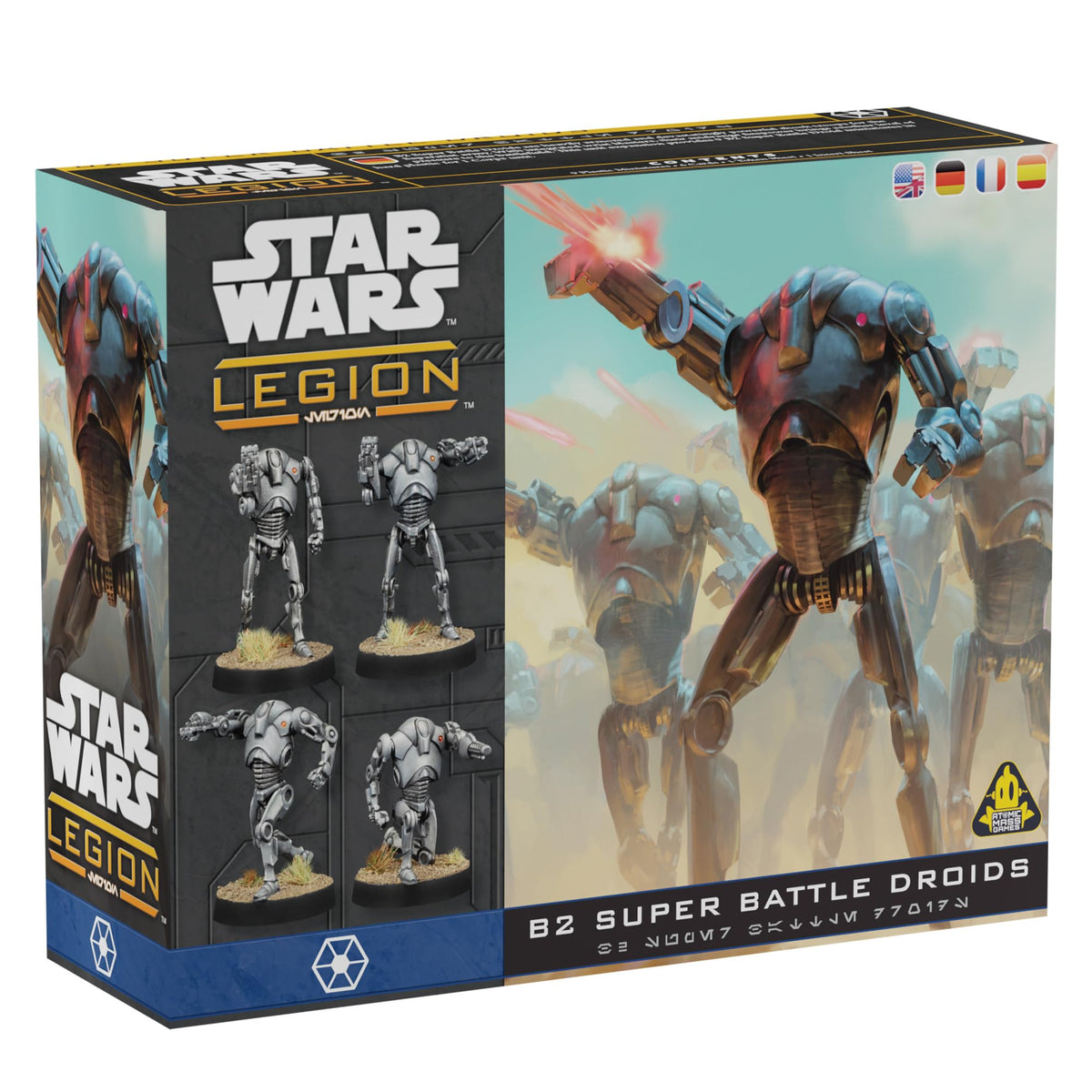 Asmodee Star Wars Legion B2 super battle droids miniatures ready for painting and tabletop combat