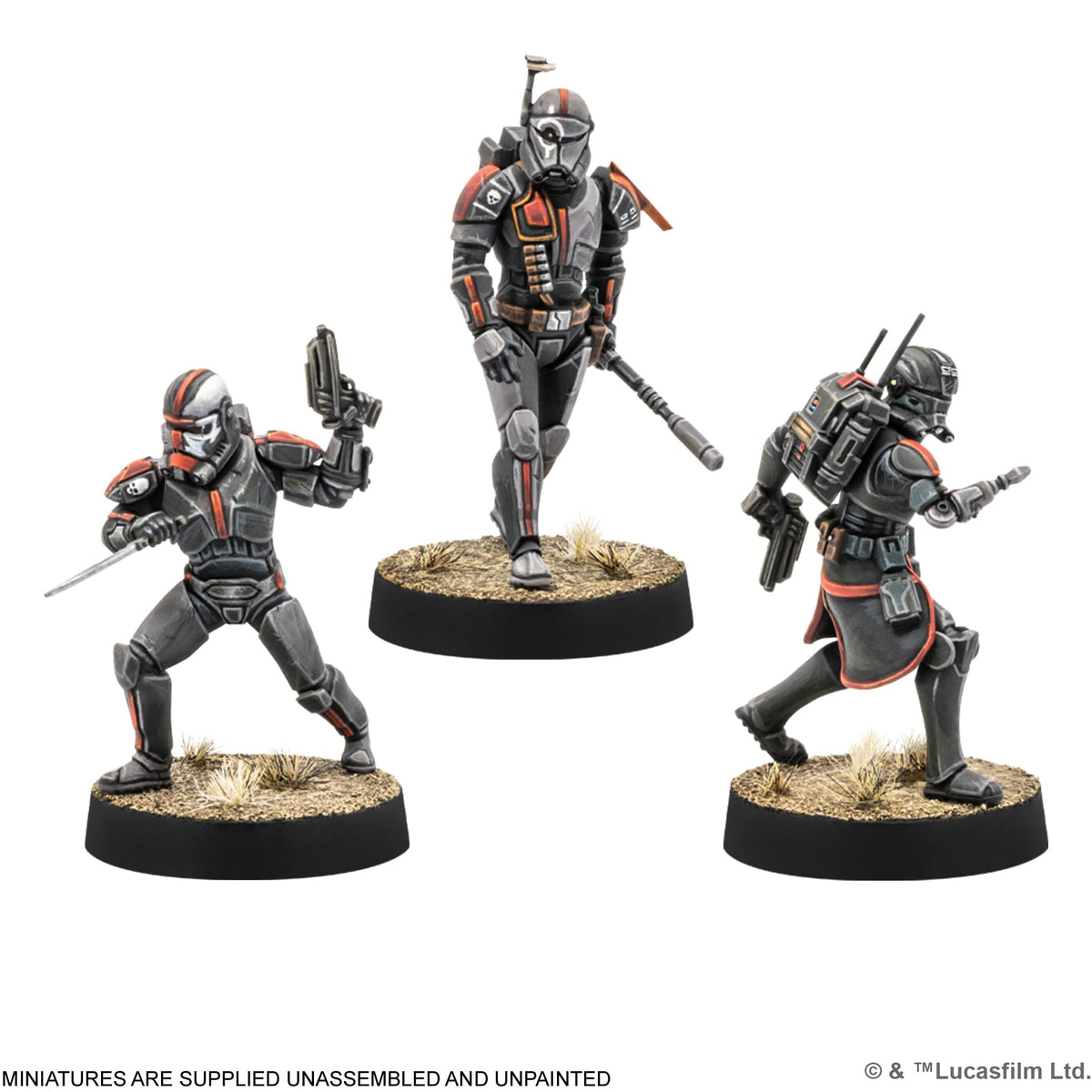 Asmodee Bad Batch sculpts offer high-detail figures for painting and customization.
