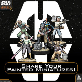 Star Wars: Legion mercenary cards including upgrades and command options.
