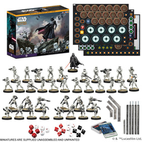 Asmodee Star Wars: Legion Galactic Empire starter set contents for complete battles