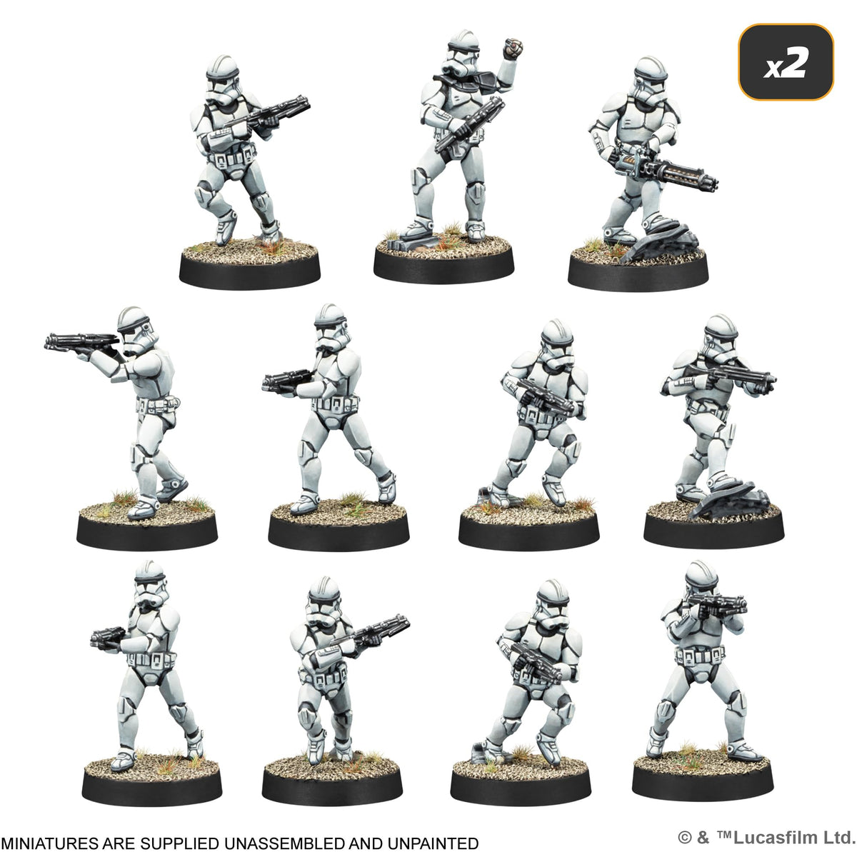 Asmodee Star Wars Legion Galactic Republic plastic minis ready for immersive battles.