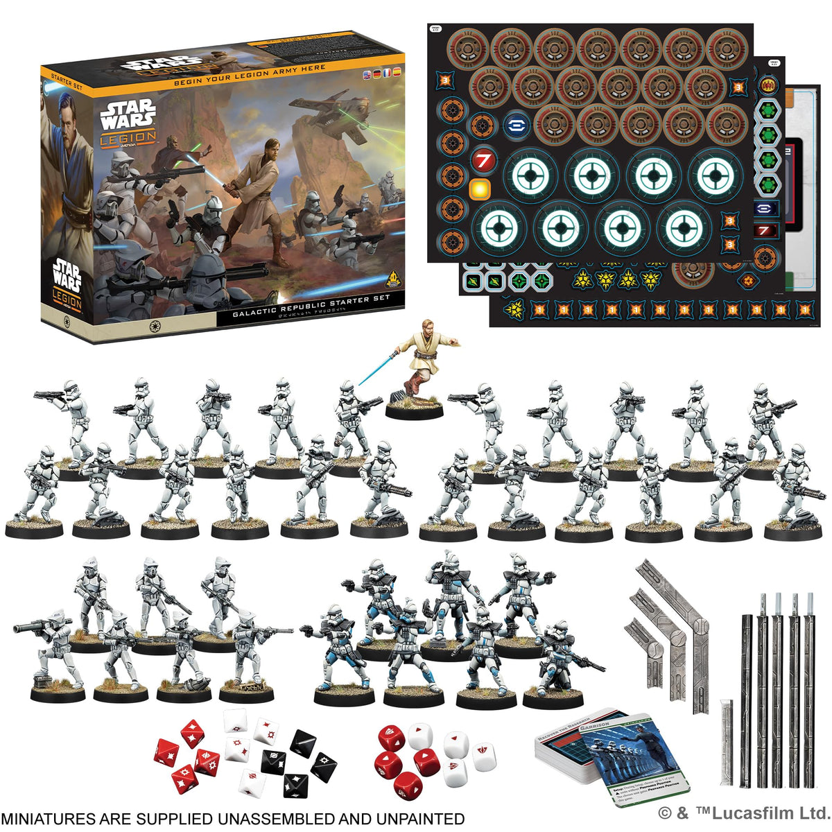 Asmodee Star Wars Legion Galactic Republic tank vehicle ready to support heavy assault.