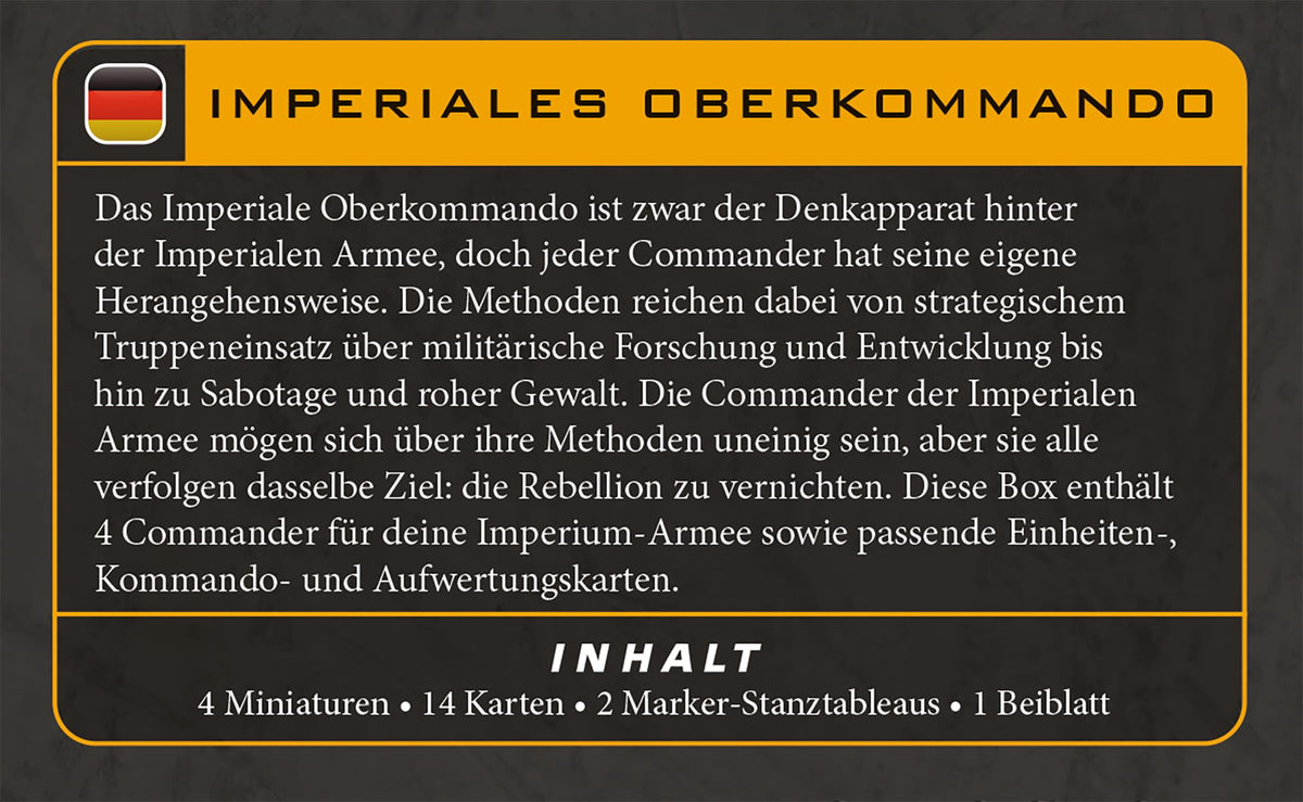 Asmodee Star Wars Legion Imperial High Command Tarkin miniature strengthens imperial command options in play