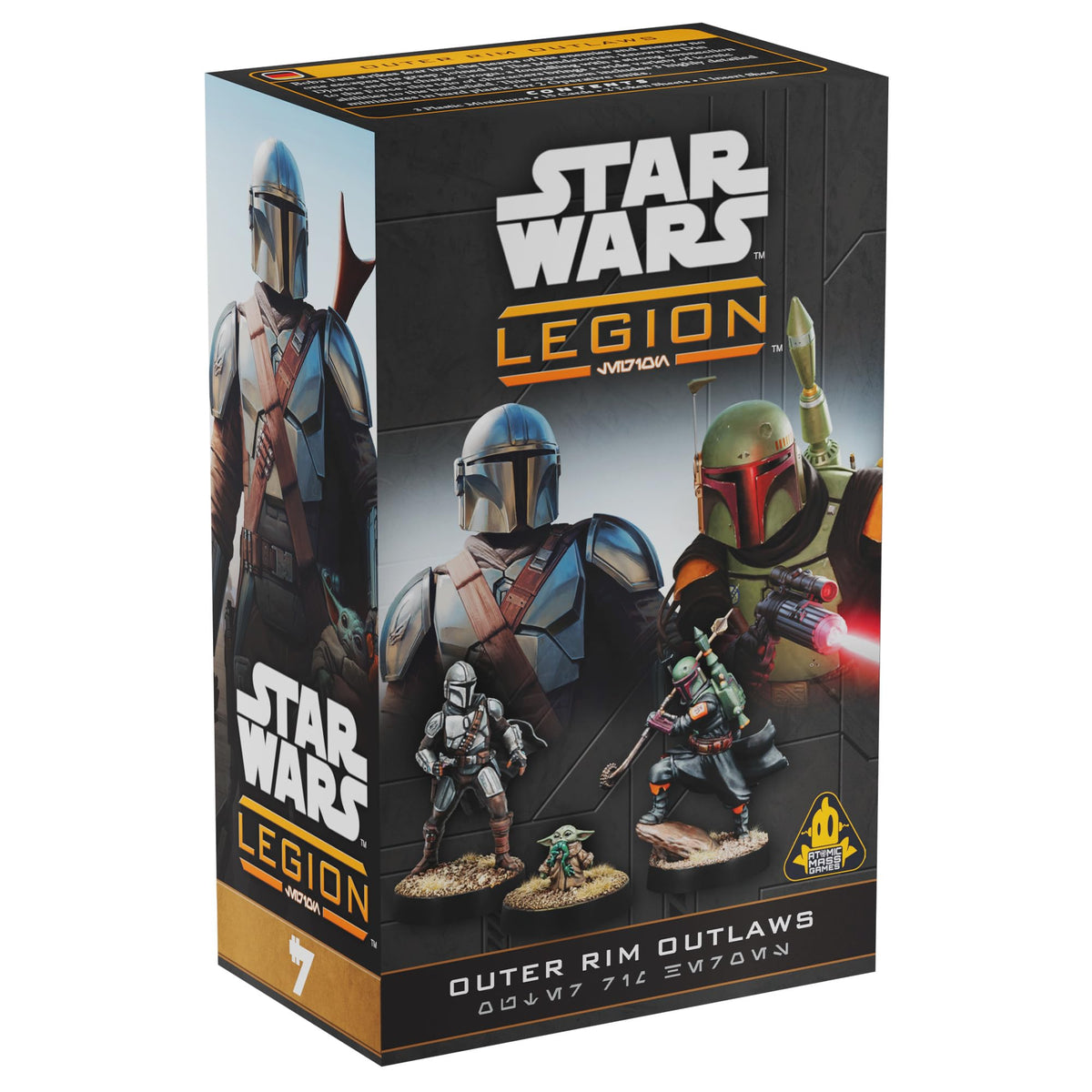 Asmodee Star Wars Legion Outer Rim Outlaws Boba Fett Daimyo figure for tabletop battles and display