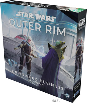 Asmodee Star Wars Outer Rim Unfinished Business favors and ambitions add strategy choices.