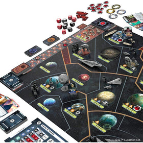 Asmodee Star Wars Rebellion system map visuals guide rapid deployment and region control.