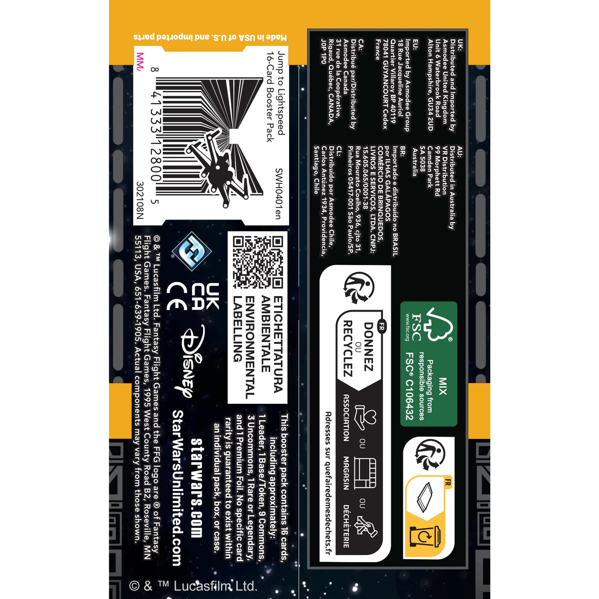 Asmodee Star Wars Unlimited base token image signals essential game components.