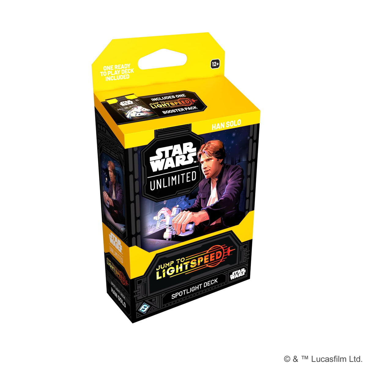 Asmodee Star Wars Unlimited Han Solo Spotlight Deck ready for fast duels.