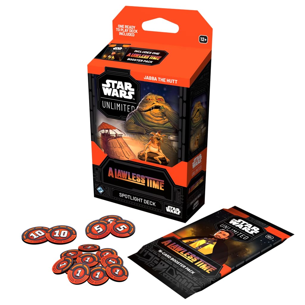 Asmodee Jabba the Hutt Spotlight Deck front box shows ready-to-play format and exclusive cards.