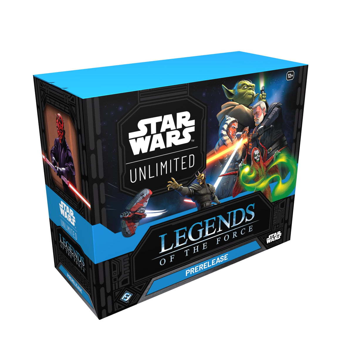 Asmodee Star Wars Unlimited Legends of the Force prerelease box front view for ready-to-play events
