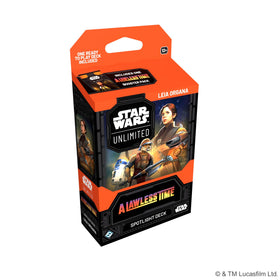 Asmodee Star Wars Unlimited Leia Spotlight Deck front art for immersive play.