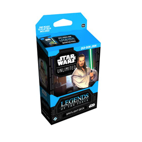 Asmodee Star Wars Unlimited spotlight deck featuring Qui-Gon Jinn for versatile head-to-head battles.