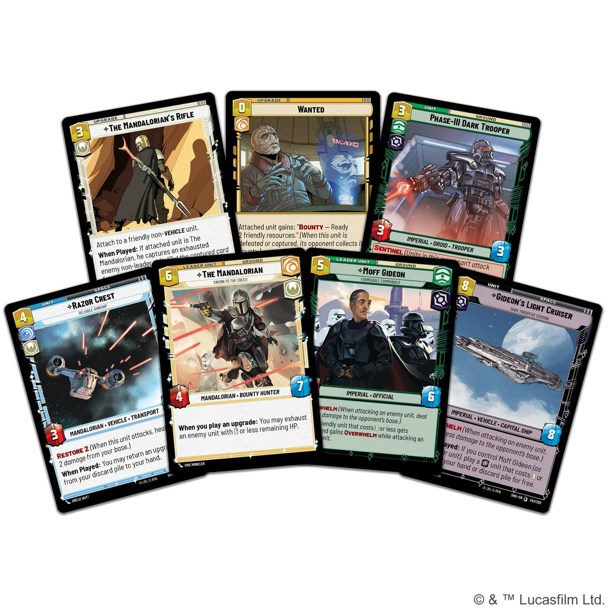 Asmodee Star Wars Unlimited Shadows Mandalorian leader card enables iconic duels.