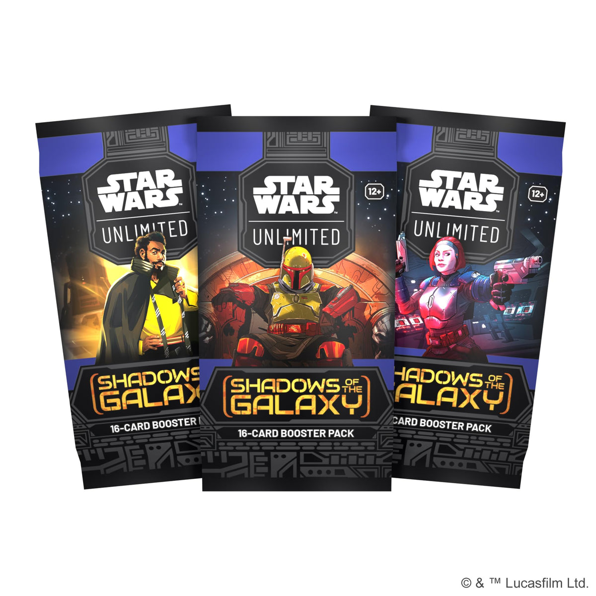 Asmodee Star Wars Unlimited Shadows of the Galaxy leader and base cards ready for deck building.