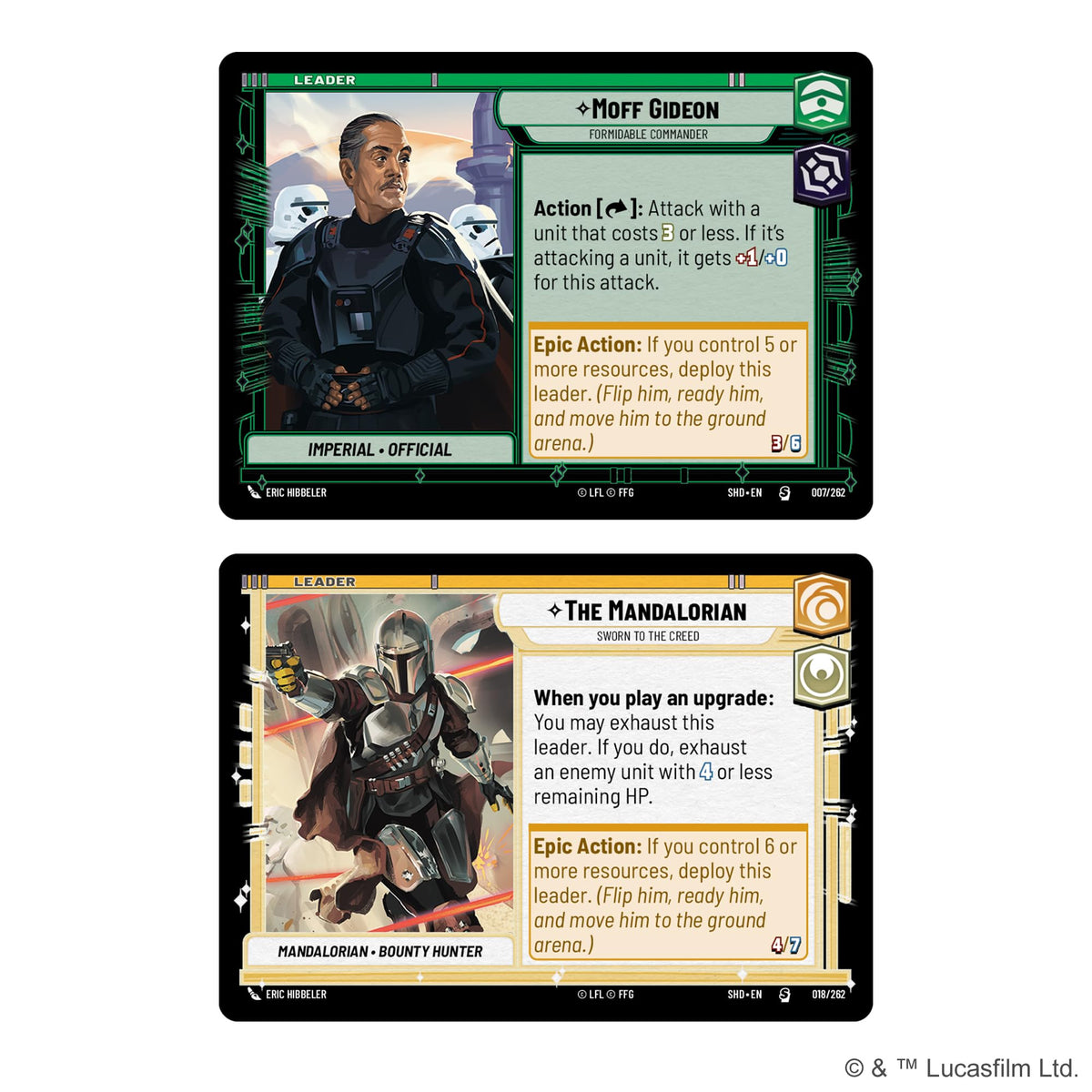 Asmodee Star Wars Unlimited Shadows starter set packaging shows contents.