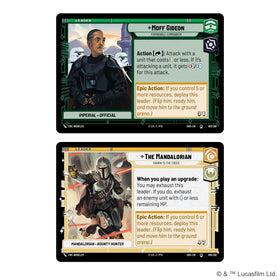 Asmodee Star Wars Unlimited Shadows starter set packaging shows contents.