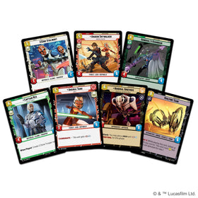 Asmodee Star Wars Unlimited Twilight poster and playmat for a vibrant two-player setup