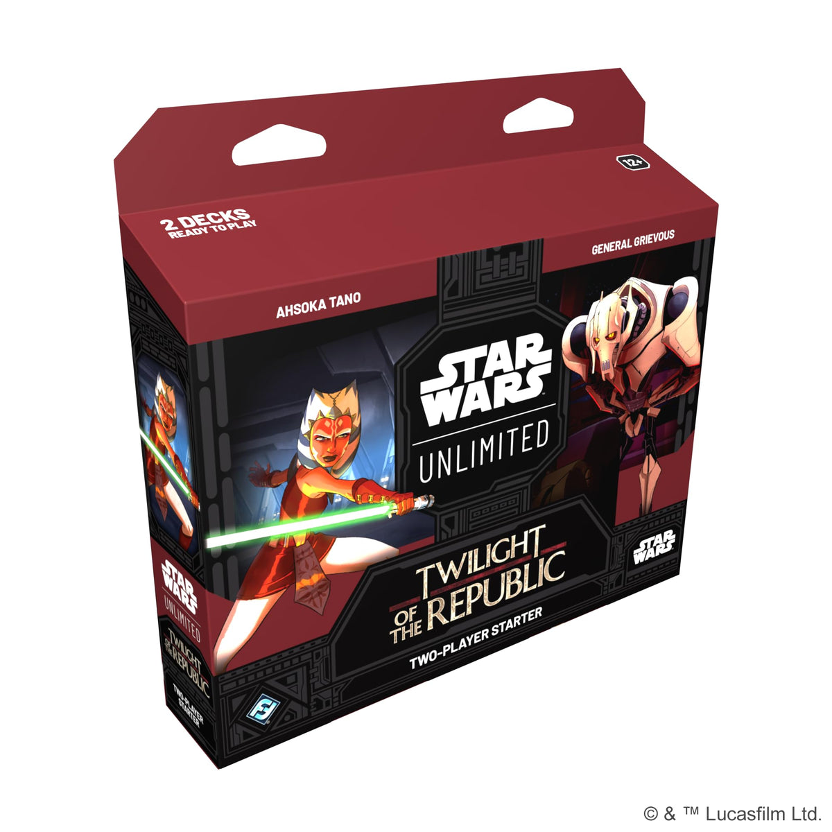 Asmodee Star Wars Unlimited Twilight starter decks featuring Ahsoka Tano and General Grievous for fast gameplay
