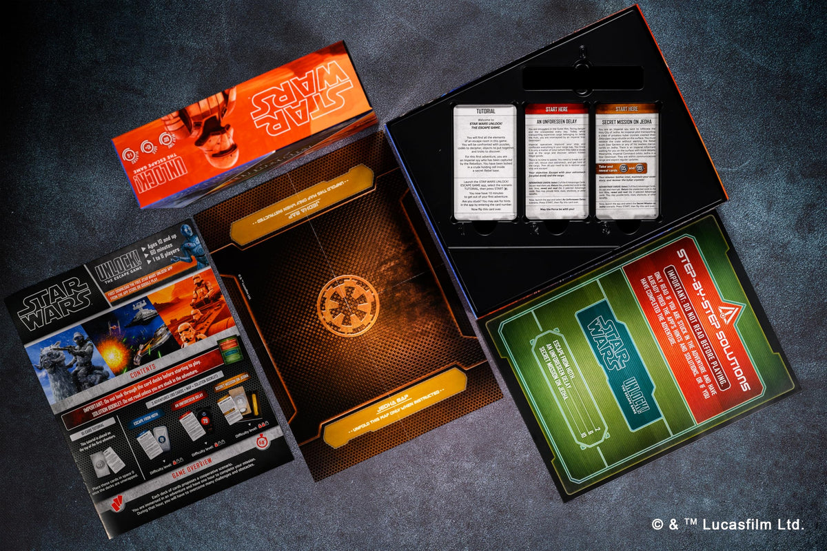 Asmodee Star Wars UNLOCK! Spacecraft action card – dynamic missions drive exploration and decisions