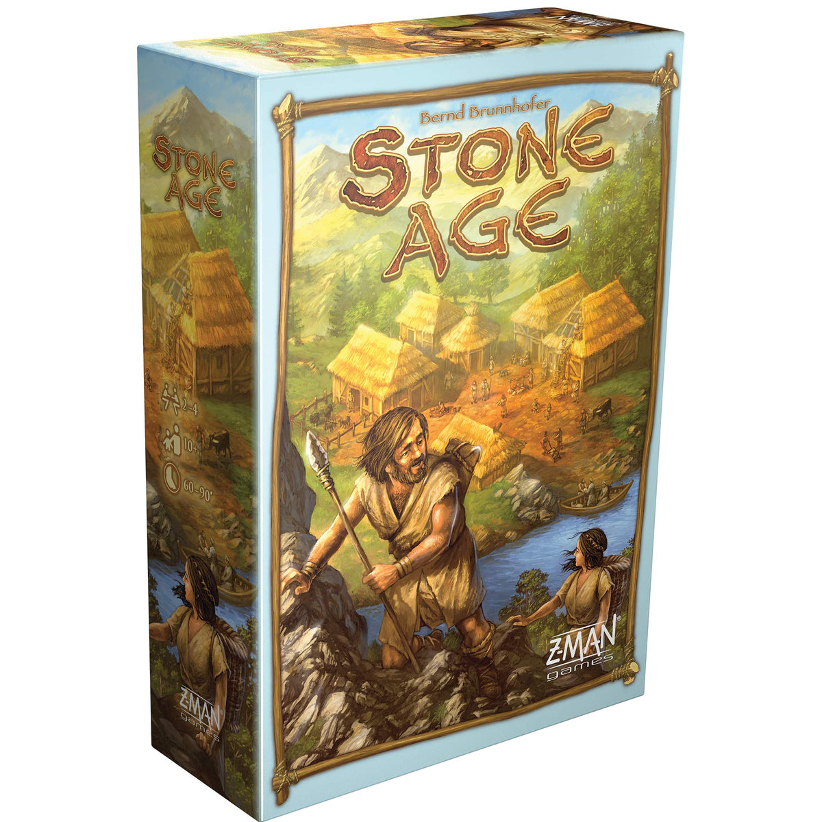 Asmodee Stone Age board game setup, ideal for a family game night.